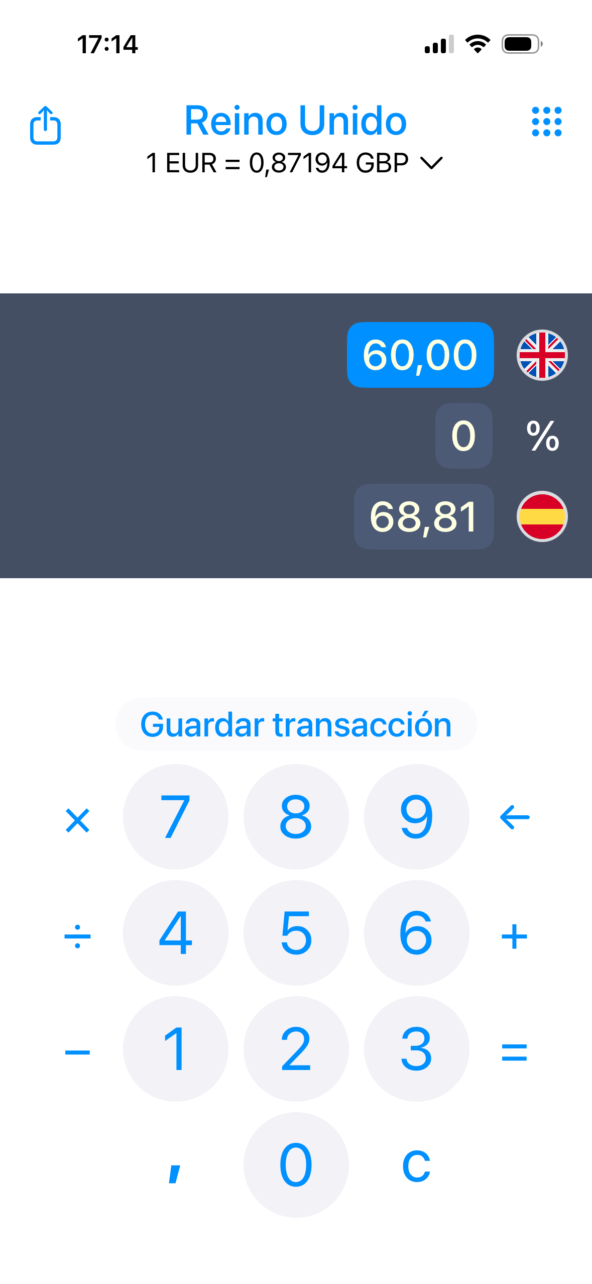 Conversor de moneda + convertidor de moneda sin conexión para viajes en iPhone